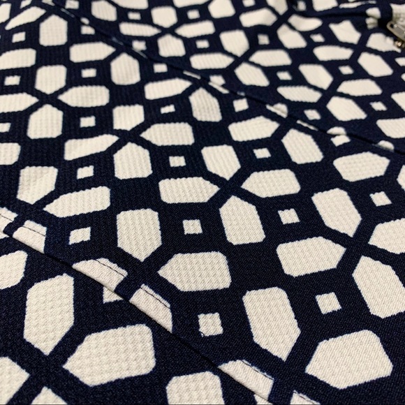 Enfocus Studio Navy & White Geometric Print Dress - Picture 5 of 8